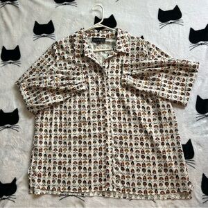 Eloquii Women Printed Button Down Shirt Size 18